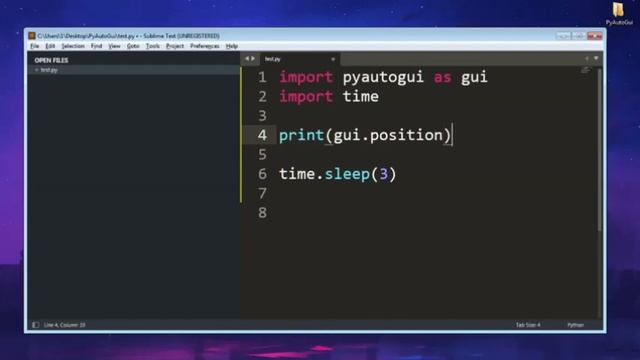 Туториал по использованию библиотеки PyAutoGui | Python | 1# смотреть онлайн