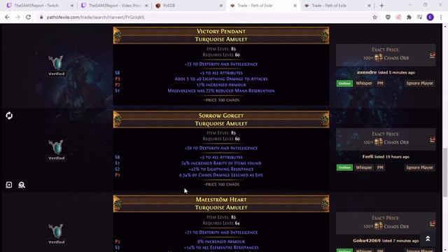 How To Craft My Amulet (+1 Intelligence Skill Gems & +1 Physical Skill Gems) 413