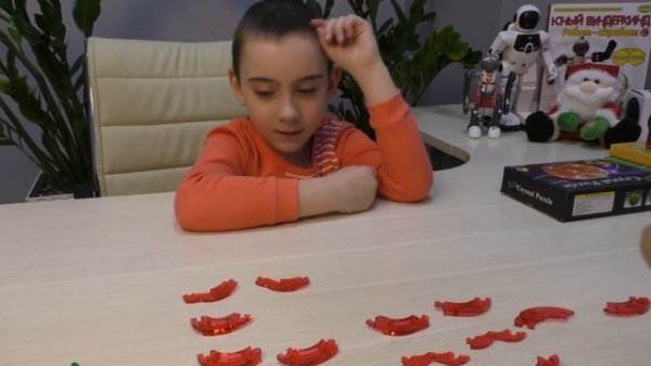 Собираем 3D Crystal Puzzle-пазл. Яблоко//We collect 3D Crystal Puzzle. Apple.