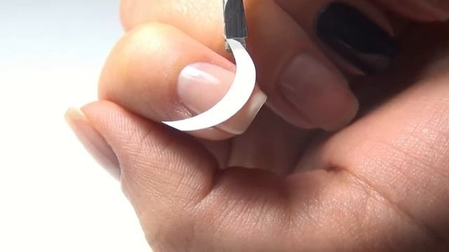 Black French Manicure With Rhinestones (Manicure With Black Lacquer)