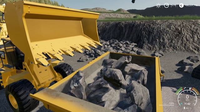 Farming Simulator 19 - VOLVO A40G Mining Dump Truck Loading Large Stones смотреть онлайн