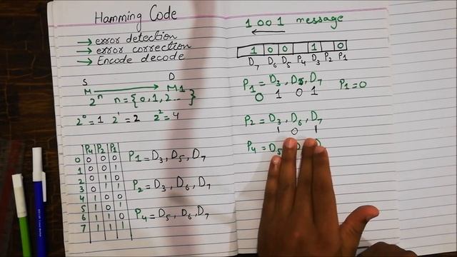 Hamming Code | Error detection Correction Encodding Decodding 7 bit in hindi/Urdu смотреть онлайн