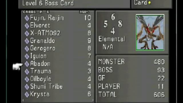 Final Fantasy VIII - All Cards