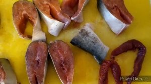 Жареный голец. Очень вкусно получился.