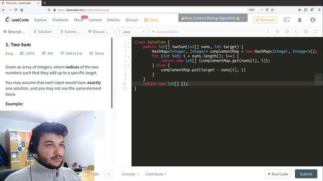 Two Sum - Solution in Java (LeetCode - Problem 1) смотреть онлайн