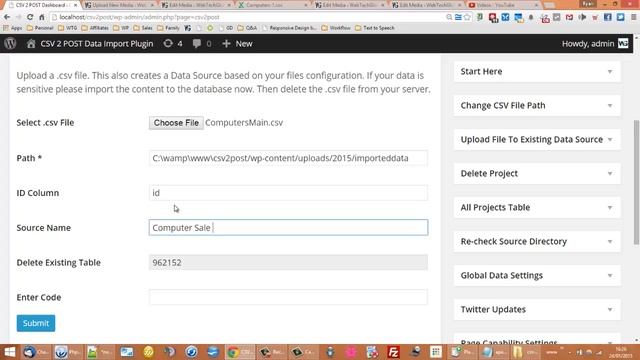 WordPress CSV 2 POST - Create new data source by uploading .csv смотреть онлайн