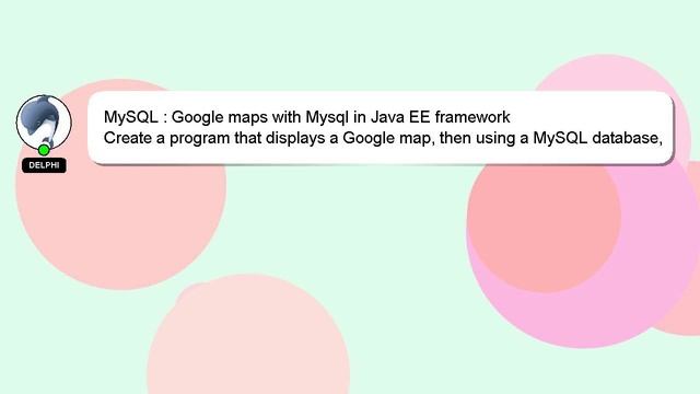MySQL : Google maps with Mysql in Java EE framework смотреть онлайн