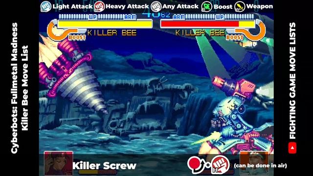 KILLER BEE MOVE LIST - Cyberbots: Fullmetal Madness смотреть онлайн