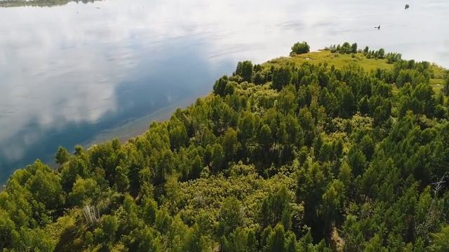 Красота Сибири, малые острова о.Тенга с высоты, Братск смотреть онлайн