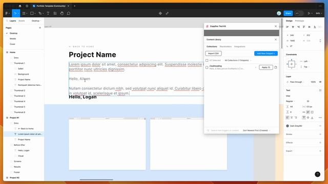 Figma Tutorial: Add realistic placeholder text content in Figma смотреть онлайн