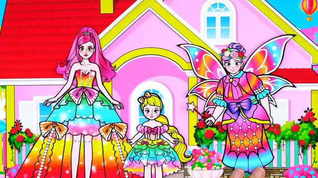 [Paper Doll] Poor Rapunzel Daughter Vs Rich Emma Dress - LOL Surprise DIYs