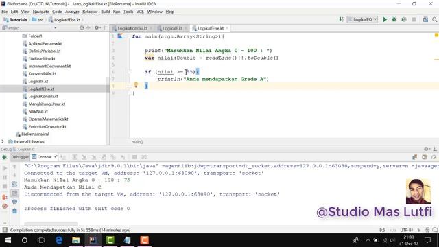 #13. Tutorial Kotlin [Dasar] - Logika IF - Else смотреть онлайн