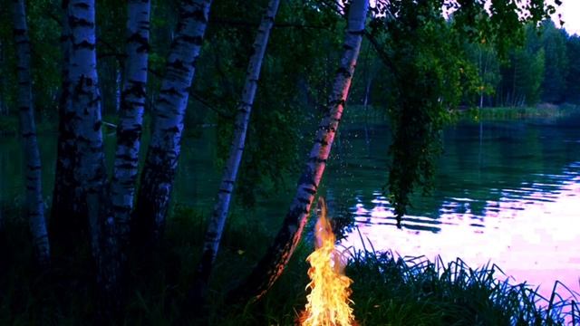 ?РЕЛАКС со звуком костра и сверчков на реке. От бессонницы и стресса. смотреть онлайн