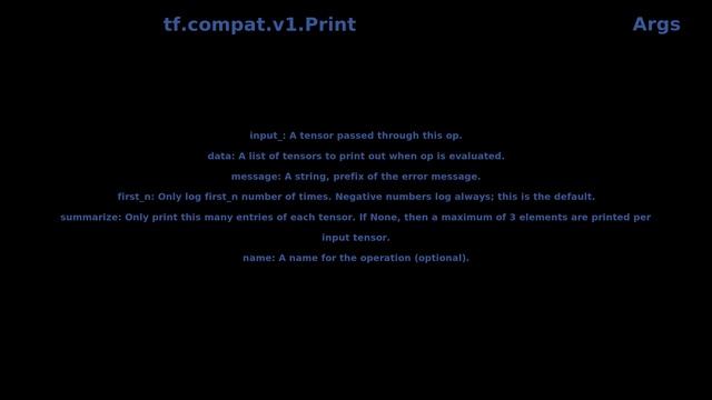 tf.compat.v1.Print смотреть онлайн