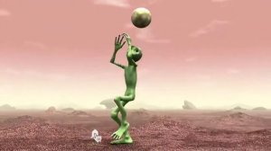 Зелёный человек танцует