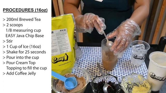 How to make Java Chip Milk Tea with Rock Salt & Cheese foam and Coffee Jelly toppings | EASYBRAND | смотреть онлайн