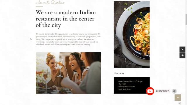 Giardino An Italian Restaurant amp Cafe WordPress Theme смотреть онлайн