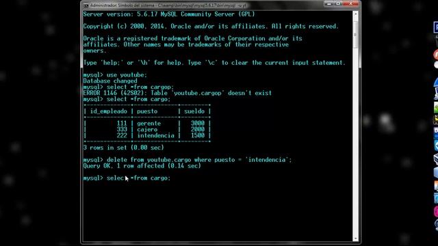 ELIMINAR O BORRAR REGISTROS DE UNA TABLA 15 | CURSO DE MYSQL INTENSIVO | смотреть онлайн