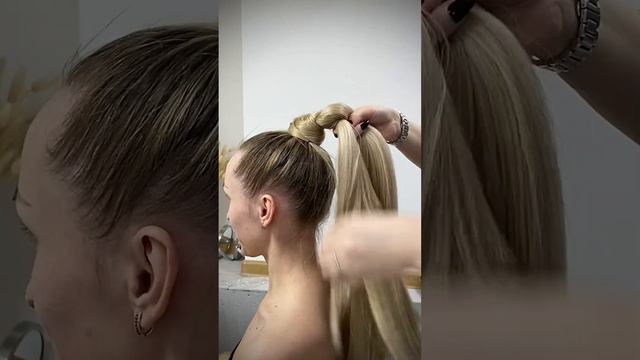 Как вплести канекалон в хвост,сделать косу из канекалона или коса Кардашьян #hairtutorial #hairstyl смотреть онлайн