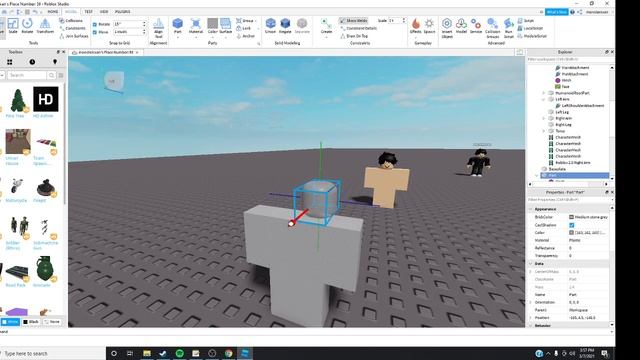 How to create human/humanoid models Roblox Studio смотреть онлайн