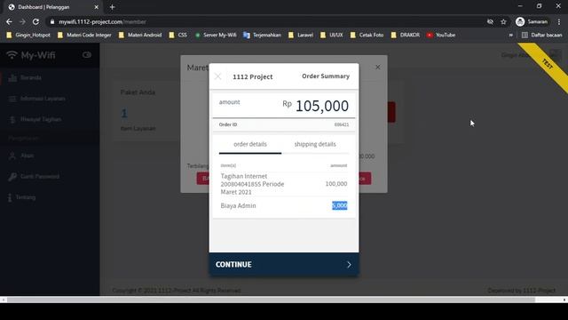 Aplikasi Tagihan Internet dengan Payment Gateway | Sandbox Midtrans смотреть онлайн