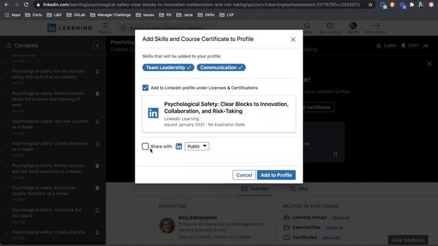 Sharing LinkedIn Learning Course Certificates смотреть онлайн