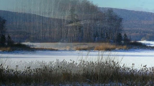 Аргазинское водохранилище зимой. смотреть онлайн