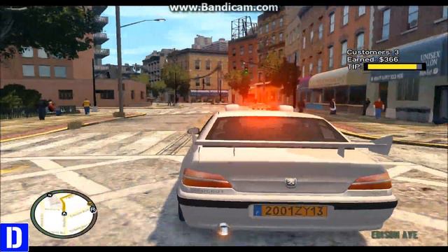 GTA 4 Peugeot 406 Taxi 2 Movie Car Sounds + Script Missions смотреть онлайн