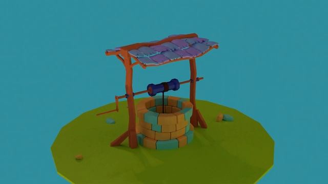 Колодец в blender по туториалу. смотреть онлайн