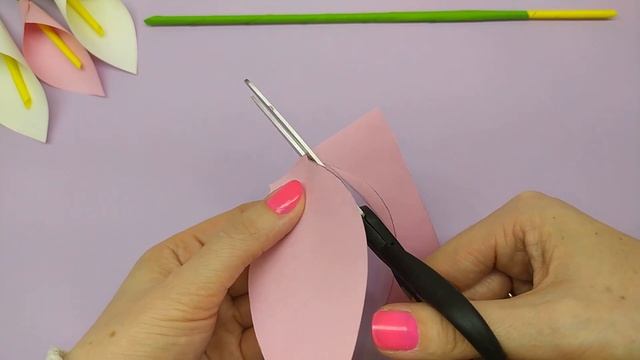 Цветы из бумаги КАЛЛЫ ЛИЛИИ Подарок своими руками | DIY How to make calla lily paper flower Origami смотреть онлайн