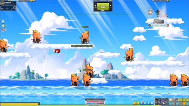 【ONLINE GAME】 MapleStory- Captain Black Slime Walkthrough (Gold Beach Boss) смотреть онлайн