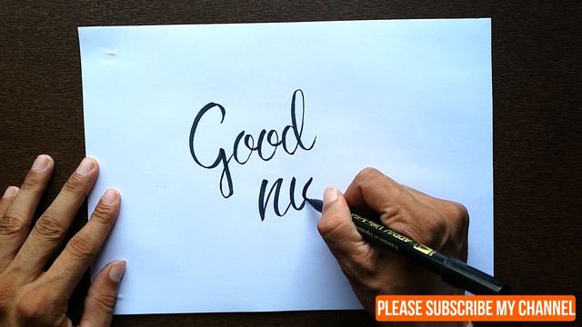 How to write GOOD NIGHT in Calligraphy смотреть онлайн