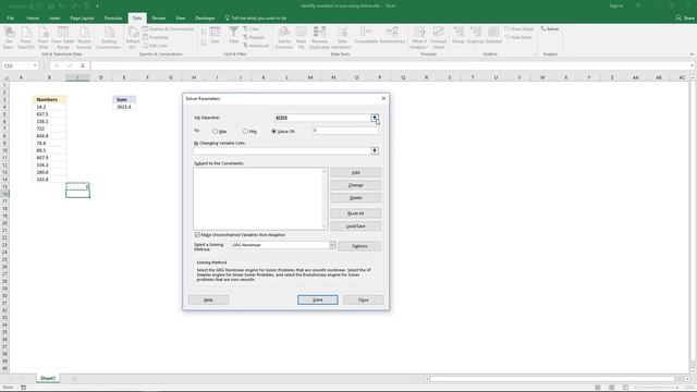 Find numbers in sum [Excel Solver] смотреть онлайн