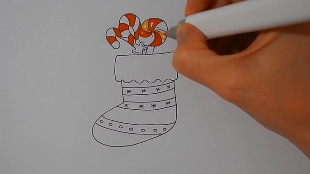 НОВОГОДНИЙ САПОЖОК С КОНФЕТАМИ, Рисуем Просто/983/NEW year's BOOT with CANDY, Draw Simply смотреть онлайн