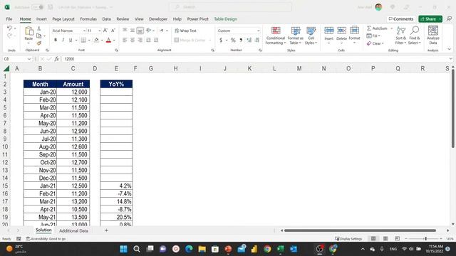 دوال اكسيل وباور كويري وداكس- نسبة التغير السنوي (LET, let-in, VAR-RETURN) смотреть онлайн
