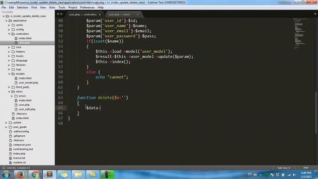 CodeIgniter | Insert Update Delete View in Codeigniter [Delete data] Part4 HD смотреть онлайн