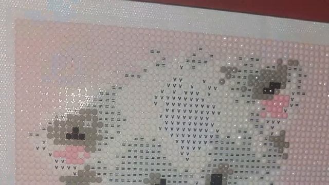 Поздравительная открытка. Милый котик с букетом для Вас мои подписчики и зрители. Алмазная вышивка смотреть онлайн