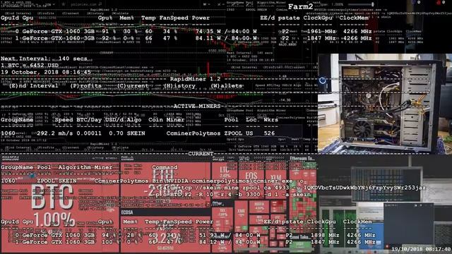 0089m089 2018-10-19 Live GPU mining profit monitor of 980 Ti, 1050 Ti, 1063, 1070 смотреть онлайн