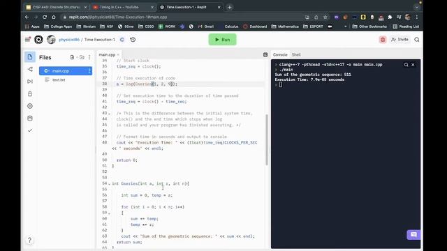 Capturing the Execution Time of C++ Programs смотреть онлайн