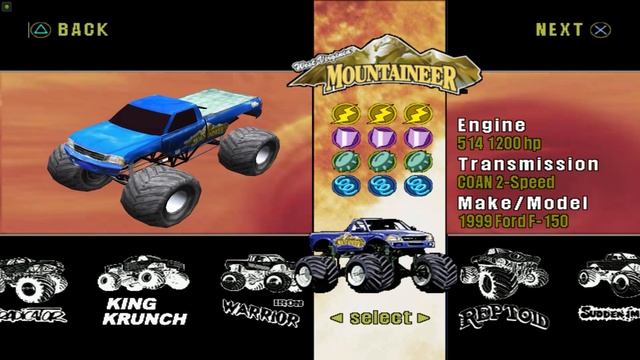 Monster 4x4: Masters Of Metal - FULL Monster Truck List (PS2, Gamecube)