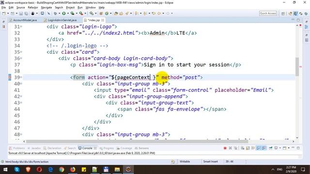 Build Completed Ecommerce with JSP-Servlet and Hibernate - Part 5 - Admin Login Page with Hibernate смотреть онлайн
