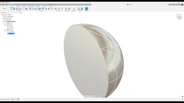 Create a basketball in Autodesk Fusion 360 смотреть онлайн
