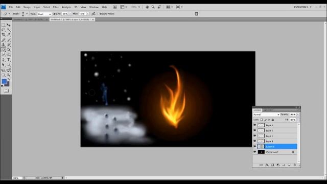 Snow, Fire, Grass - Photoshop CS4 tutorial смотреть онлайн