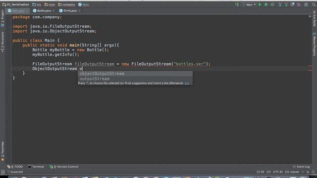 Java - Сохранение данных: Сериализация смотреть онлайн