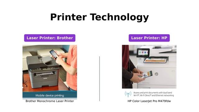 Brother Monochrome Laser Printer vs HP Color LaserJet Pro | Comparison & Review смотреть онлайн