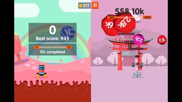 Ball Blast Level 1 Vs. Level 500 Gameplay смотреть онлайн