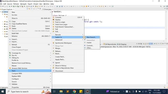 How to create a new branch through eclipse смотреть онлайн