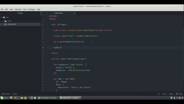 Vue.js - v-once e v-html смотреть онлайн