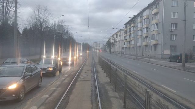 поездка на трамвае БКМ 60102 борт.074 марш.1 г.Минск Чернышевского-Волгоградская смотреть онлайн