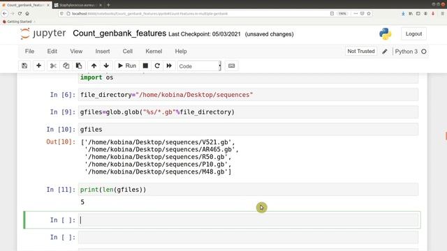 How to count number of sequence features in a genbank file | biopython tutorial | part 1 смотреть онлайн